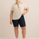 Blue Denim Knit Bike Short