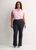 Straight-Fit Draped Cowl-Neck Satin Blouse