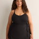 Black Swimdress with Side Waist Tie