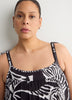 Robe cache-maillot sans manches en tricot léger plissé