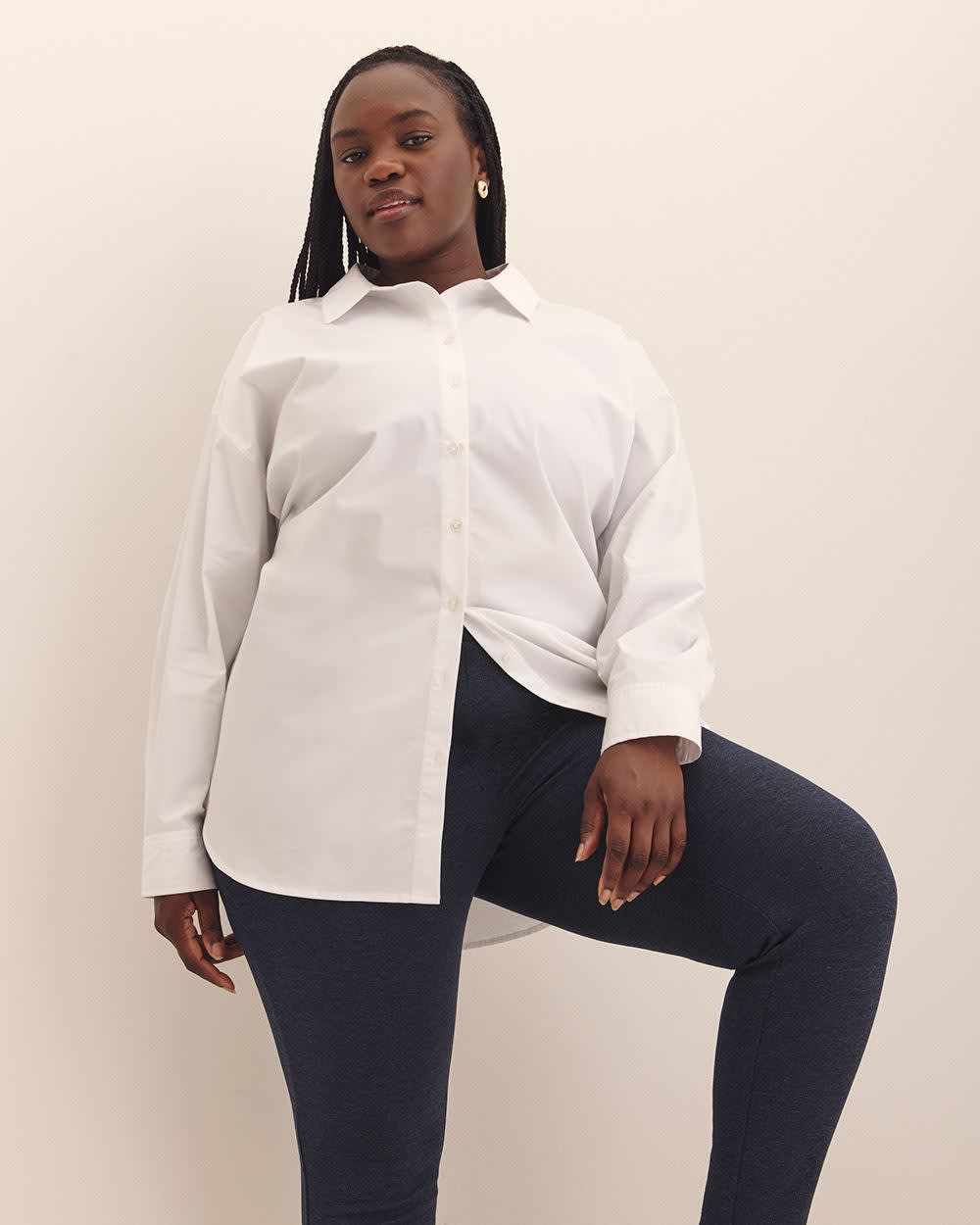 Heather Blue Ponte de Roma Legging with Pockets