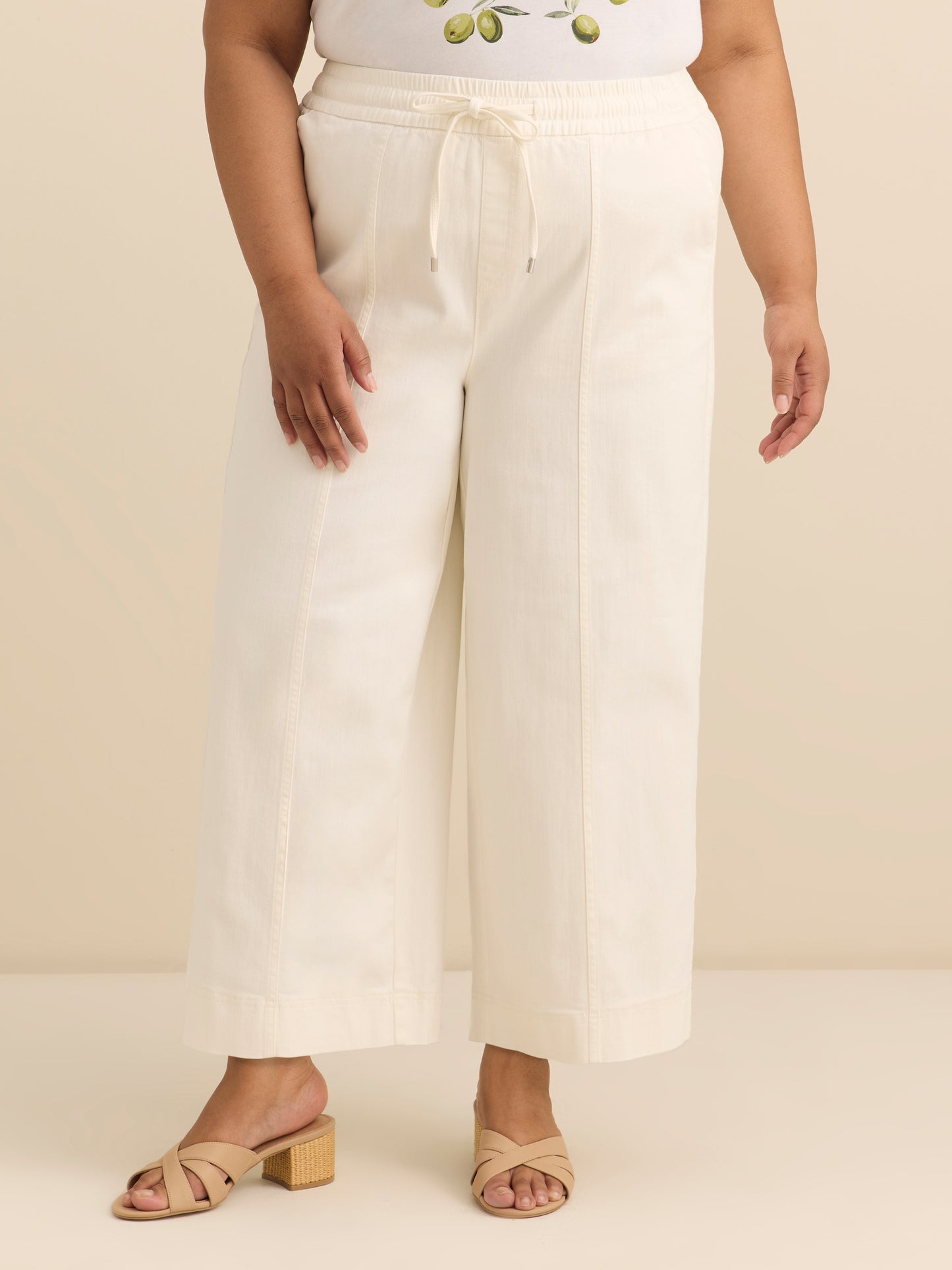 Jean court à jambe large et à  taille mi-haute - d/C JEANS