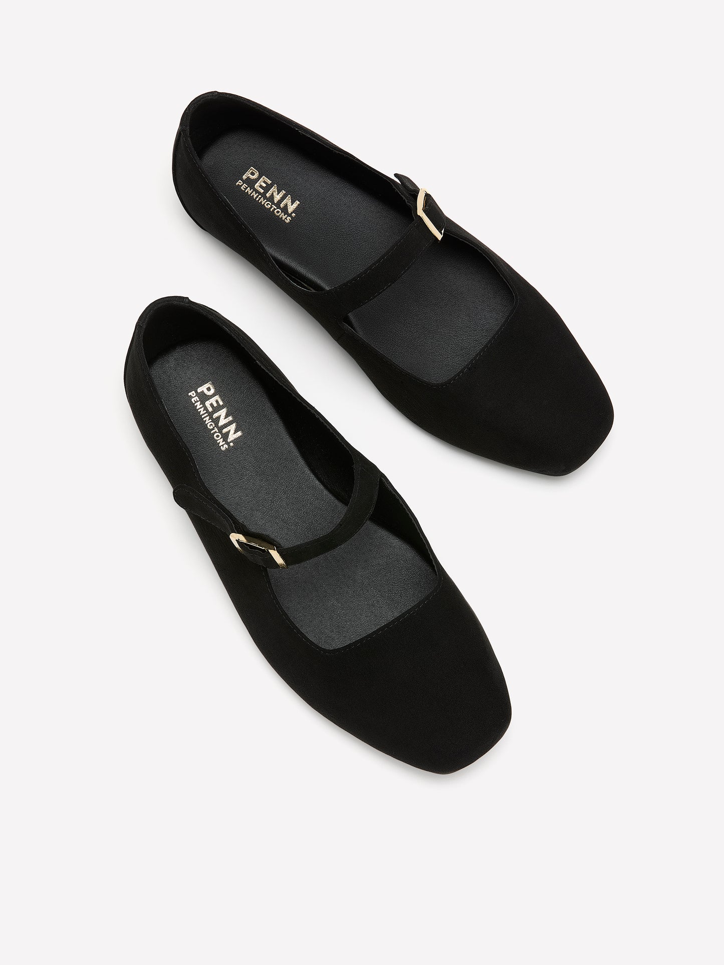 Extra Wide Width, Faux Suede Ballerina Flats with Strap