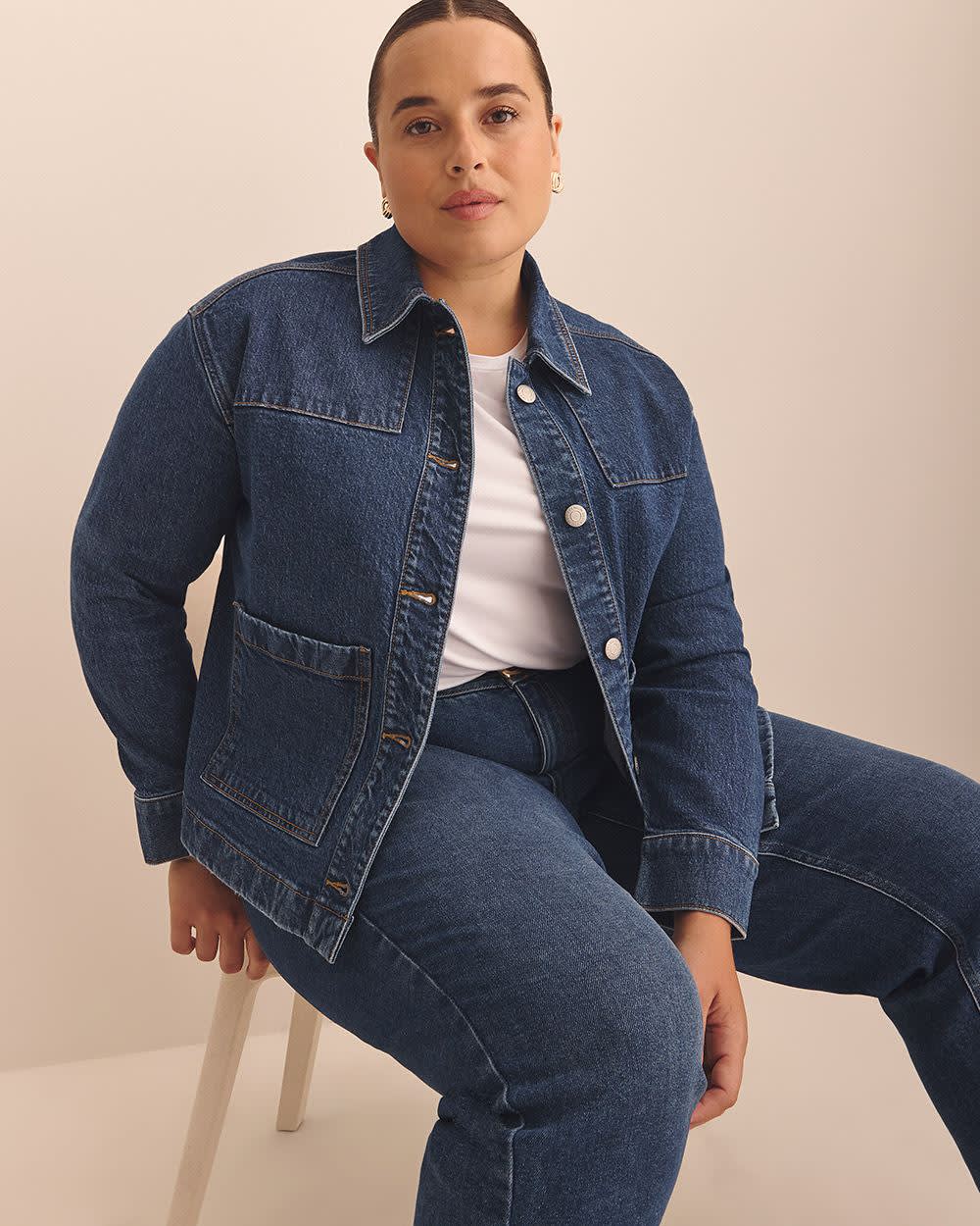 Veste utilitaire en denim courte - Addition Elle