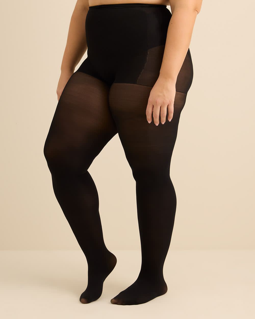 Basic 50D Black Control Top Tights