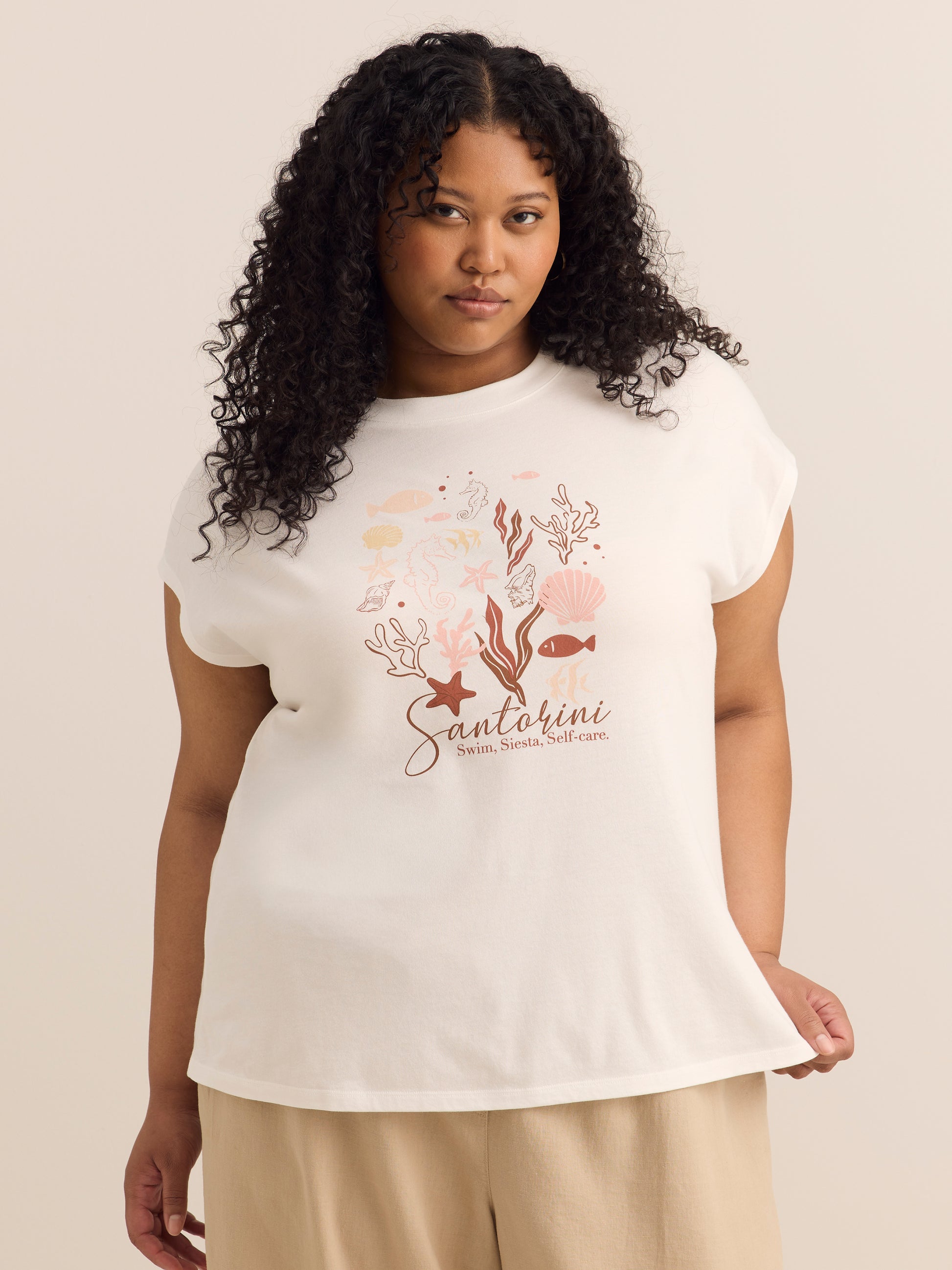 Extended-Sleeve Crewneck Knit Top