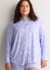 Sheep-Print Buttoned-Down Pointelle Pyjama Shirt - tiVOGLIO