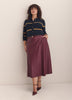 A-Line Faux-Leather Maxi Skirt