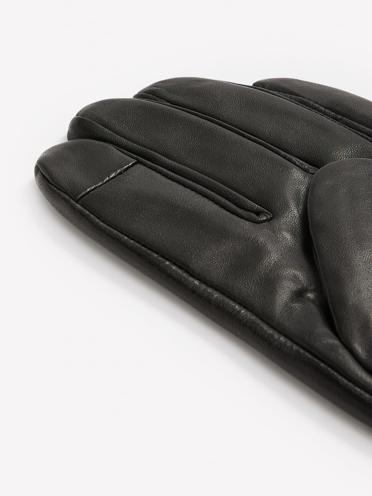 Black Studded Leather Gloves