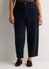 Curvy-Fit Barrel-Leg Corduroy Pant
