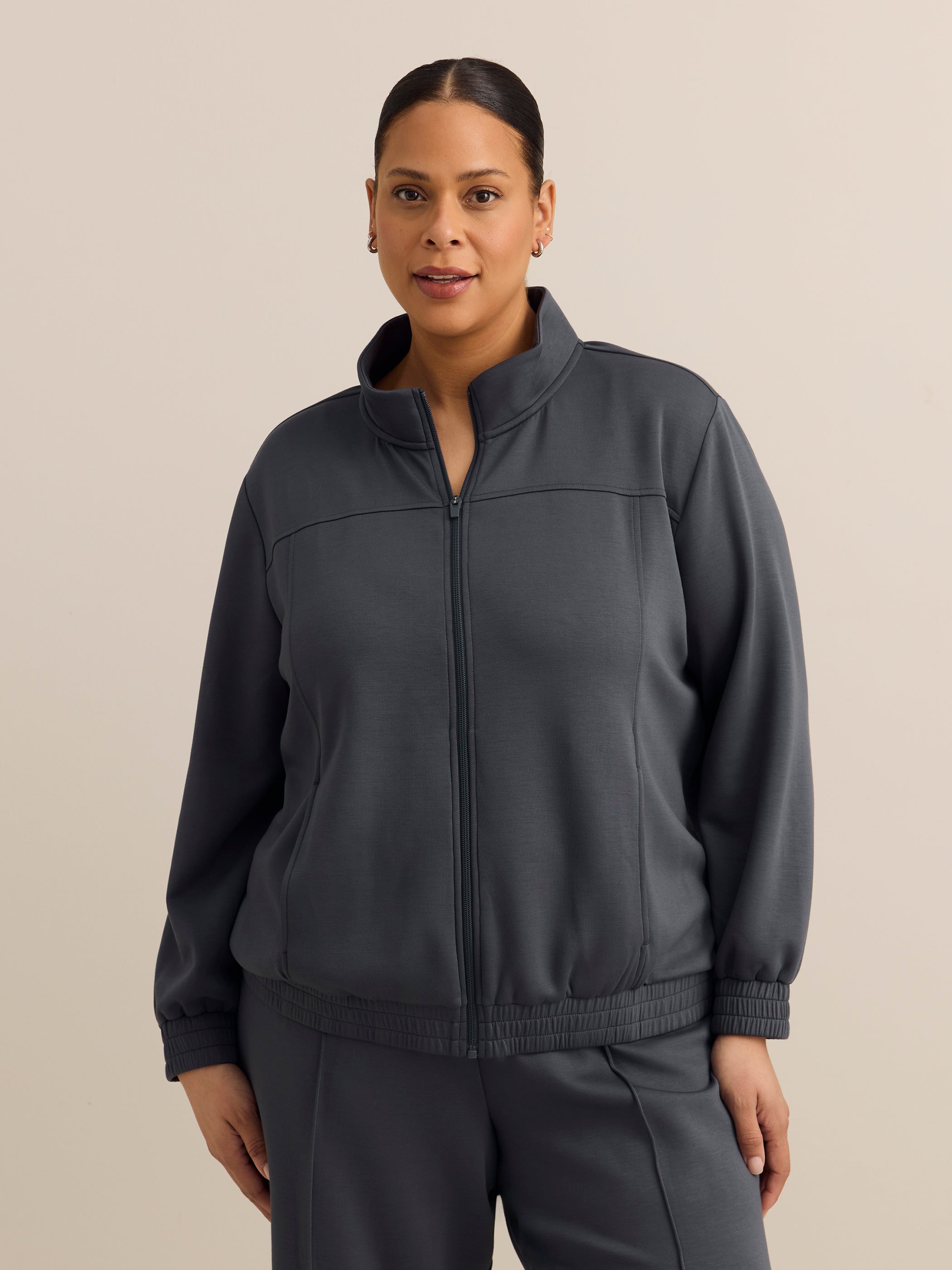 Responsible, Mock Neck Zipped Jacket - Active Zone