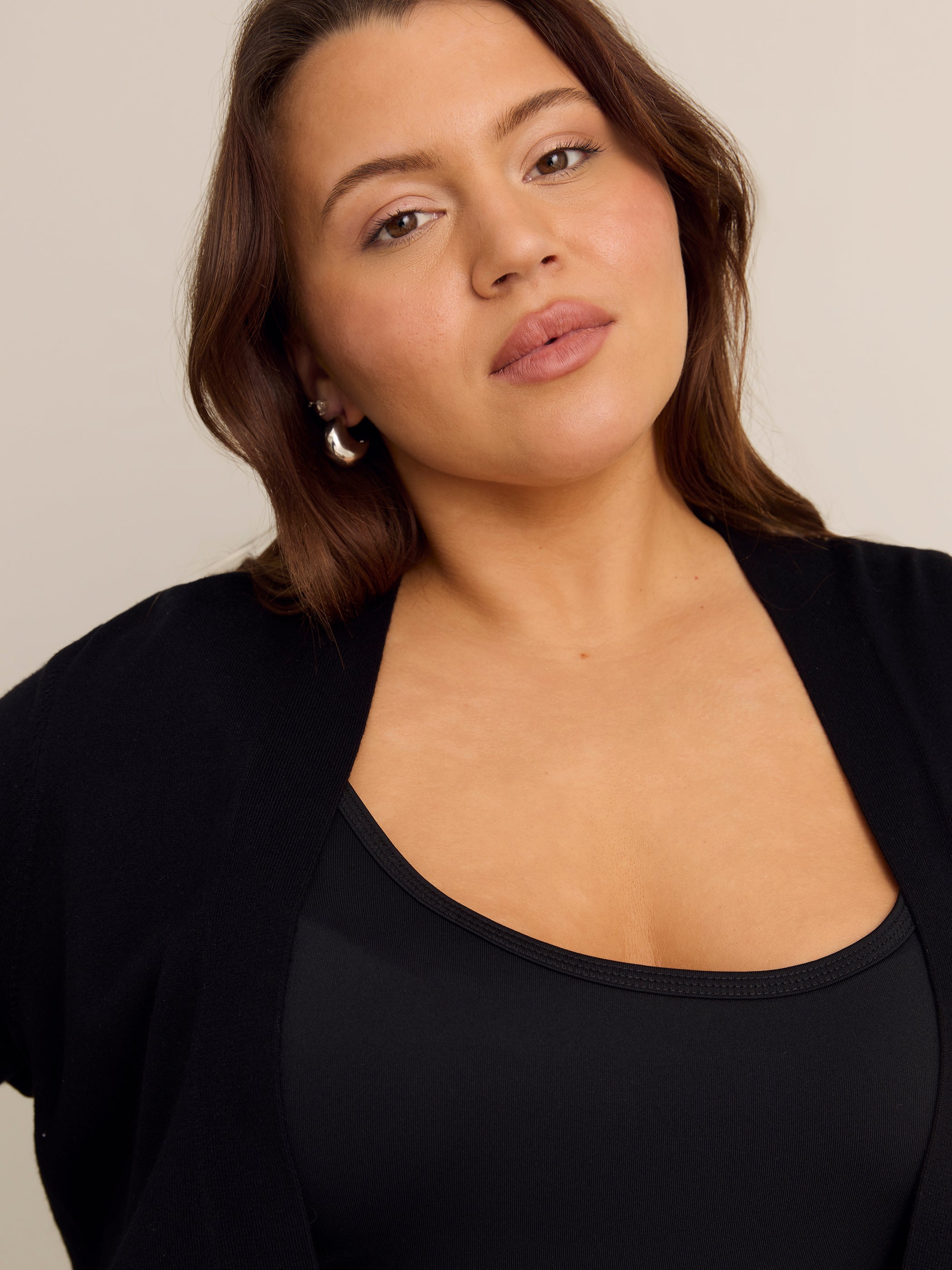 Fine Gauge Knit Sweater Overpiece - Addition Elle