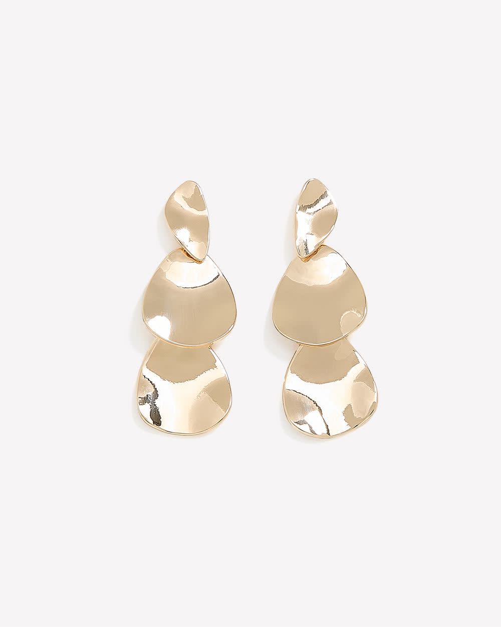 Single Disc Drop Earring