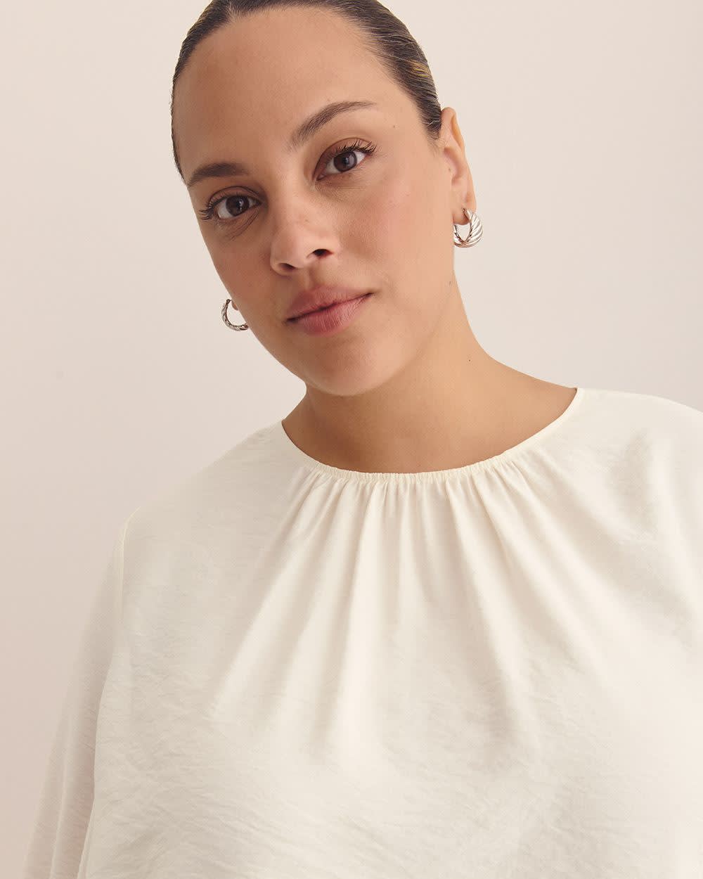 Bubble-Hem Blouse
