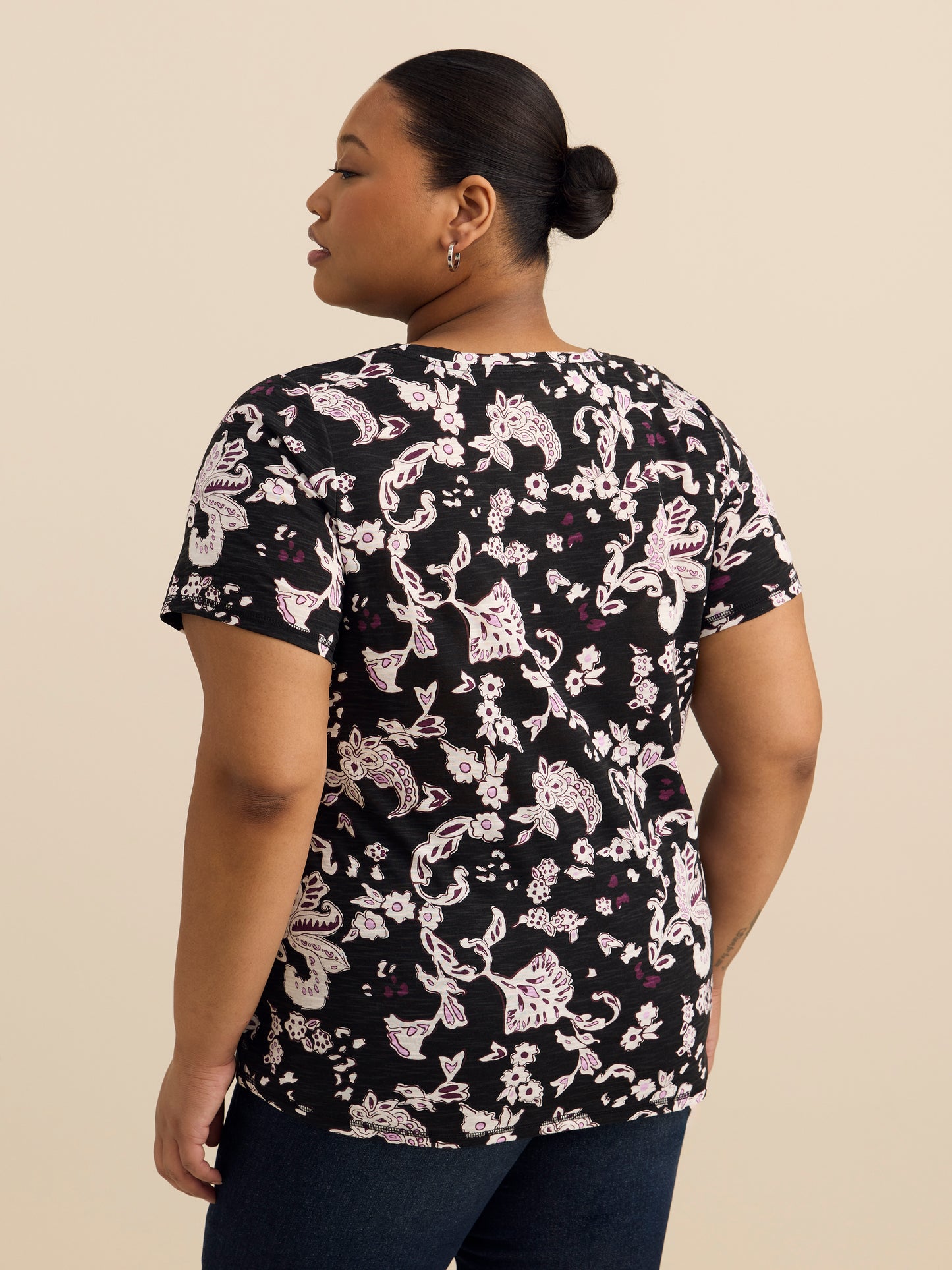 Curvy-Fit Short-Sleeve Crew-Neck Tee