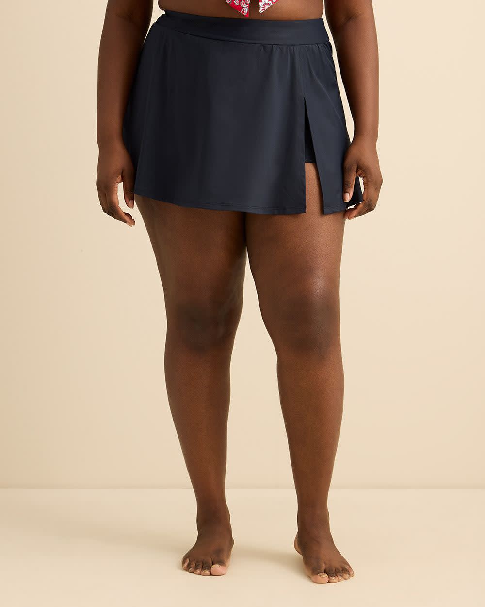 Mid-Rise Swim Skirt With Built-In Shorts