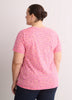 Curvy-Fit Printed Short-Sleeve Crew-Neck Tee