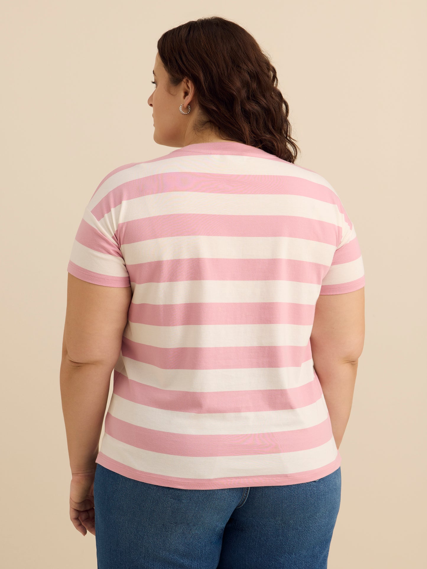 Striped Boxy-Fit Short-Sleeve Crew-Neck T-Shirt