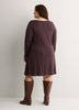 Draped-Neck Swing Dress