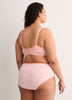 Wireless Pink Paisley-Print Cotton Bra with Picot Trim - tiVOGLIO
