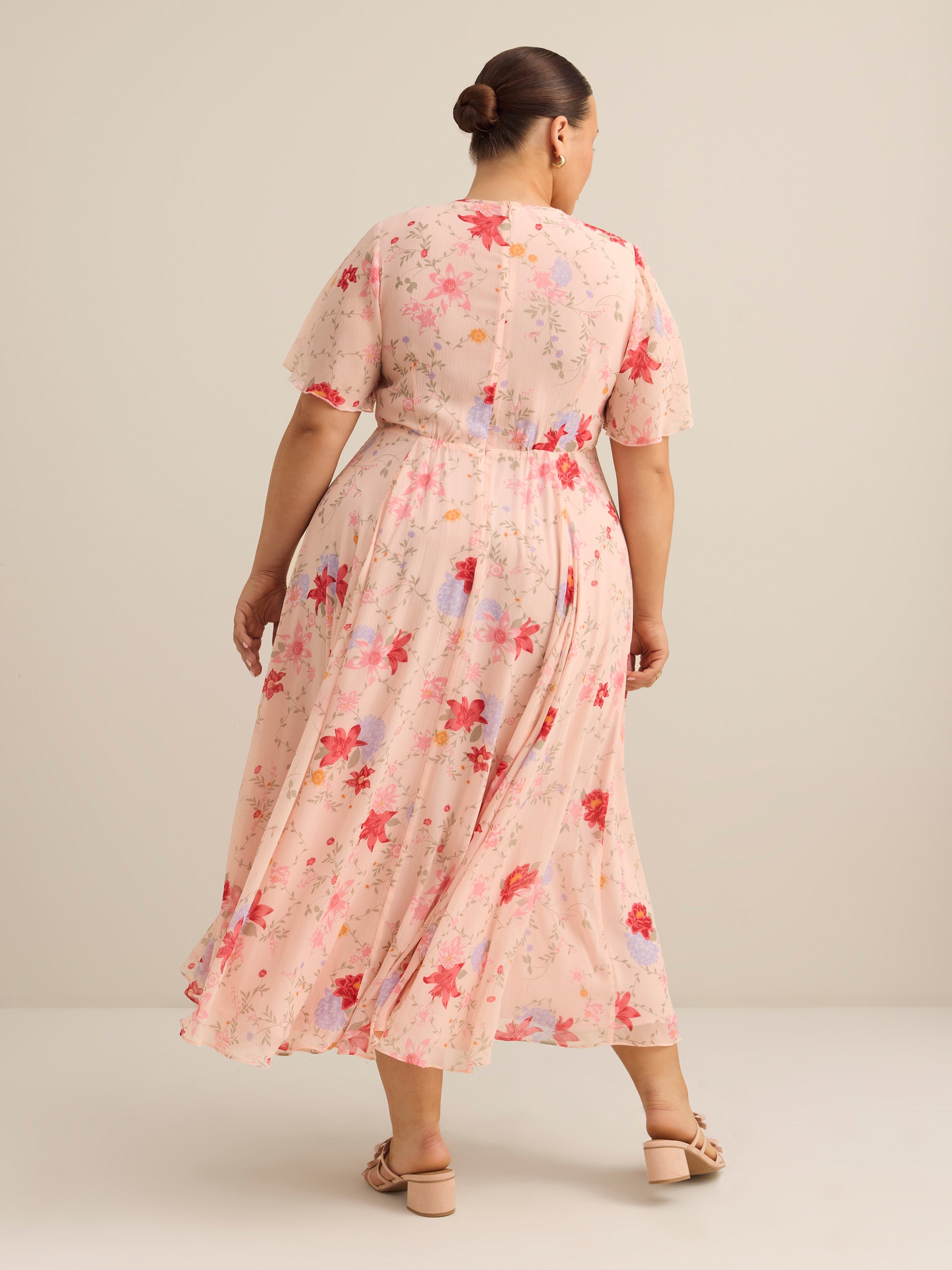 Fit-and-Flared Maxi Cocktail Dress - Addition Elle