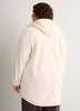 Long Hooded Mock-Neck Sherpa Jacket - Active Zone