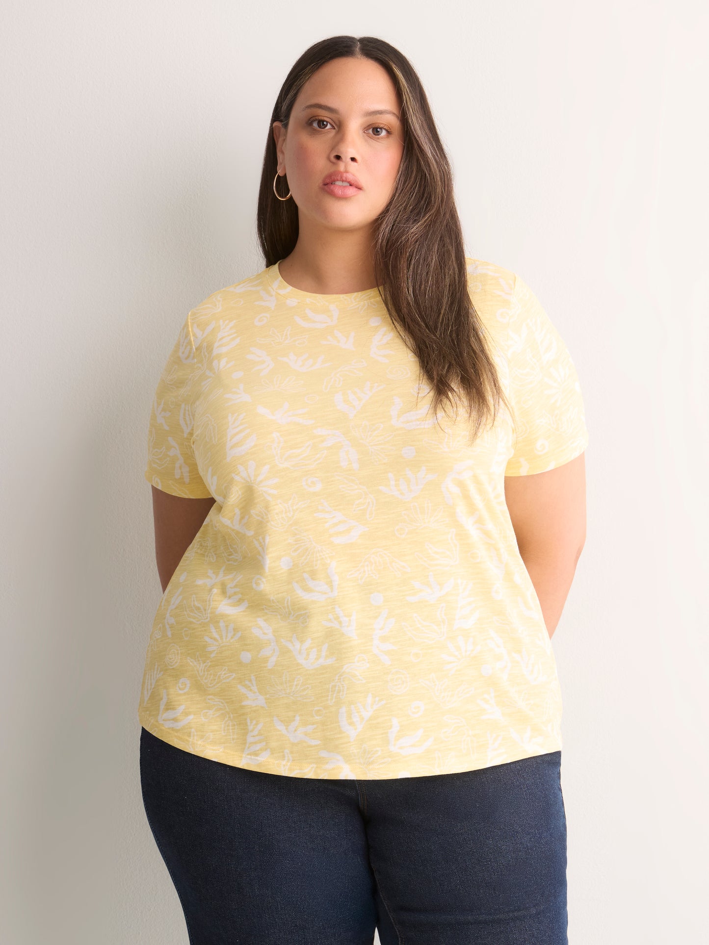 Curvy-Fit Short-Sleeve Crew-Neck Tee