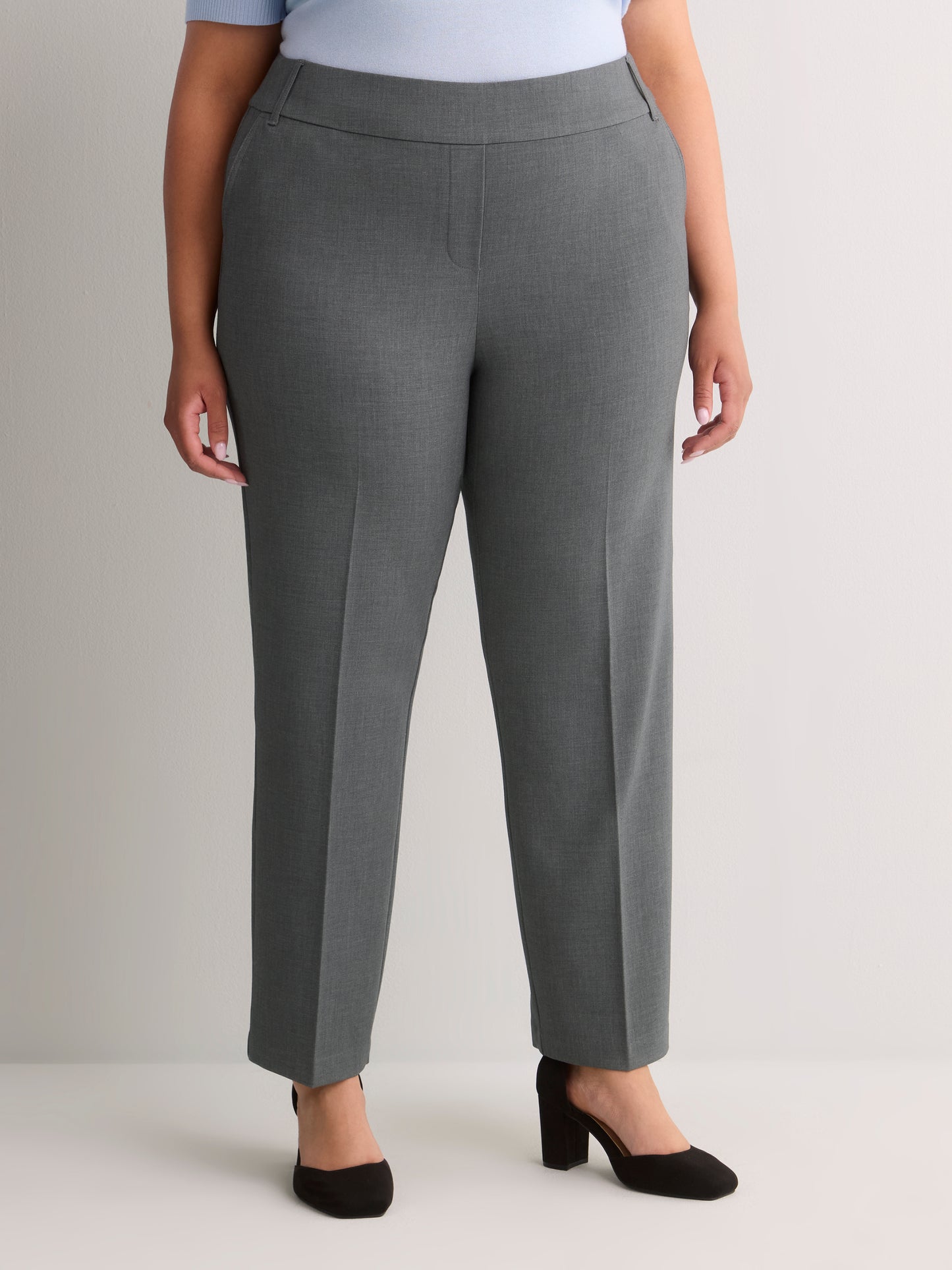 Heather Blue Straight-Leg Savvy Pant