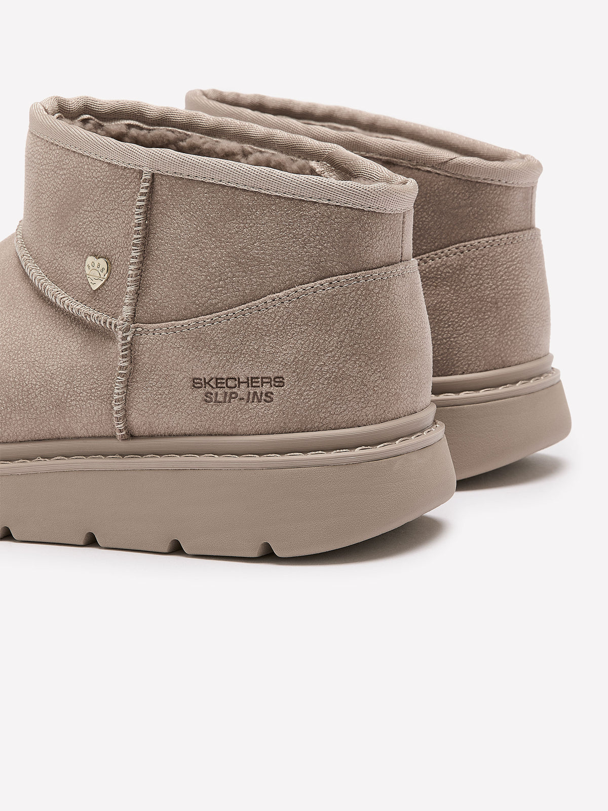 Wide Width, Bobs Keepsakes Slip-On Faux-Leather Winter Bootie - Skechers