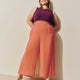 Woven Wide-Leg Slip-On Cropped Pant