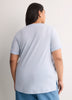 Boyfriend-Fit V-Neck Tee with Slits