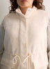 Beige Sherpa Cinched-Waist Vest - Active Zone