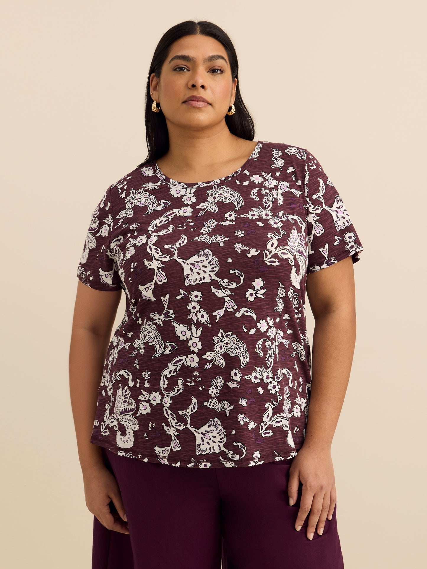 Curvy-Fit Short-Sleeve Crew-Neck Tee