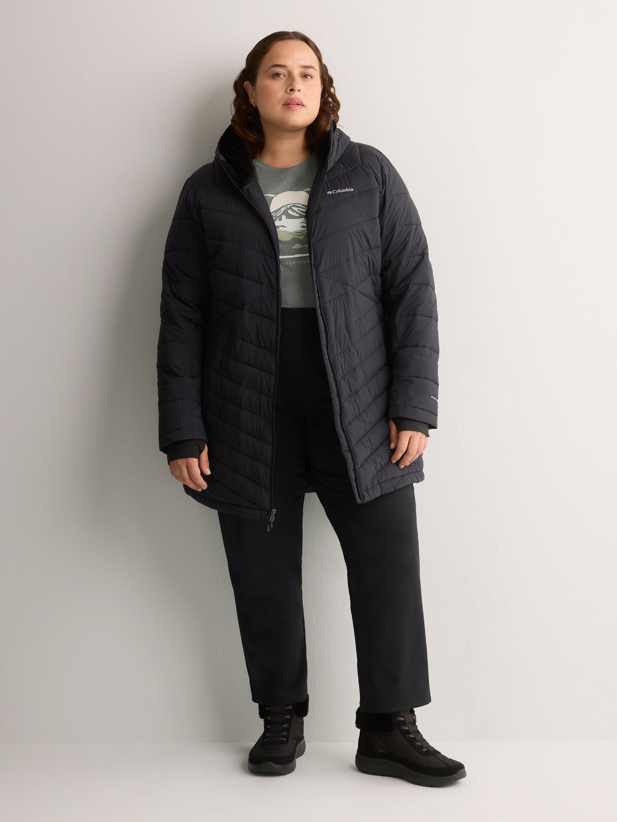 Joy Peak II Hooded Mid-Length Jacket - Columbia