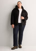 Unlined Coat with Puffer Hood