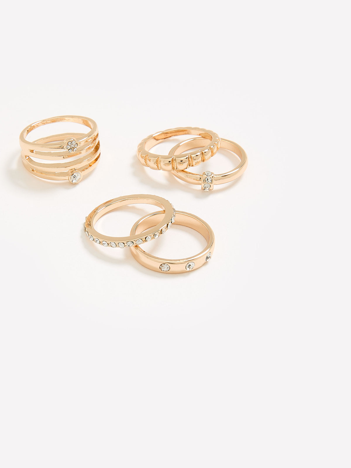 Assorted Golden Rings, Set of 5