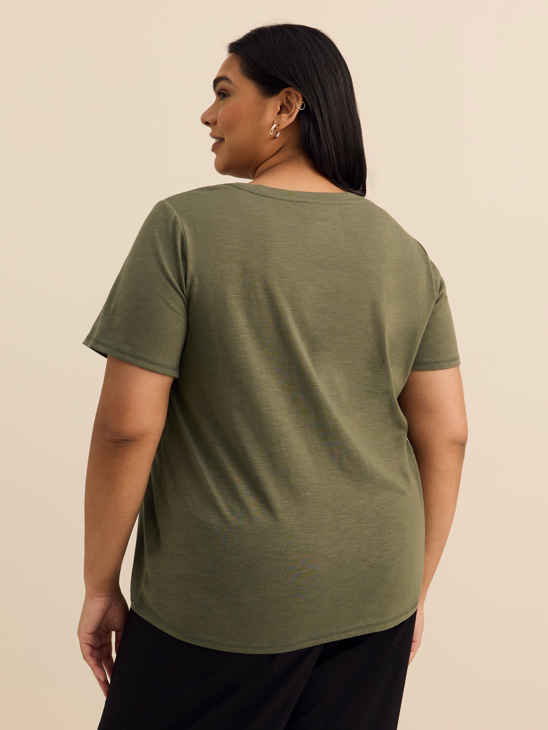 Curvy-Fit Short-Sleeve Crew-Neck Tee