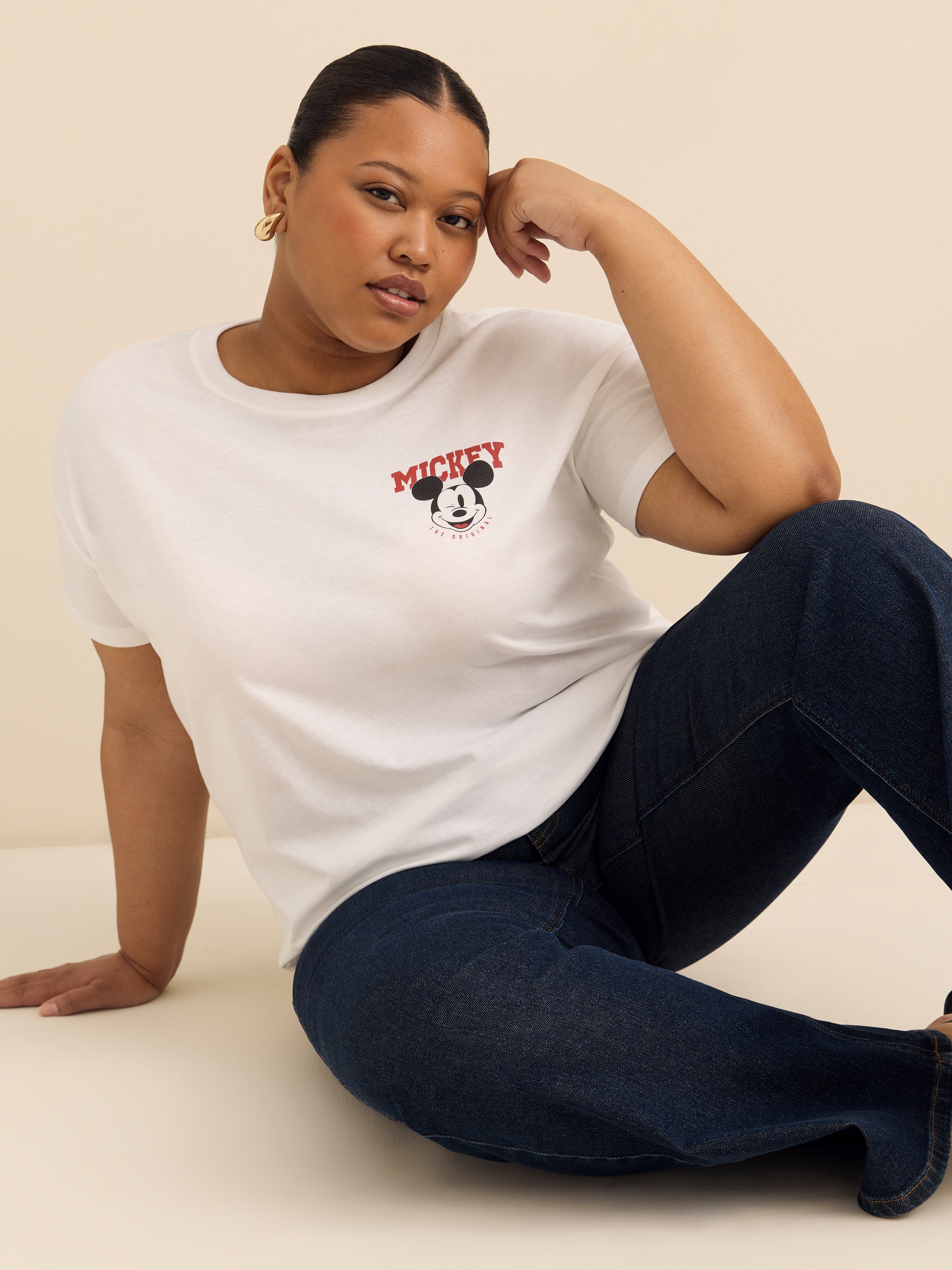 Disney White Boxy Tee