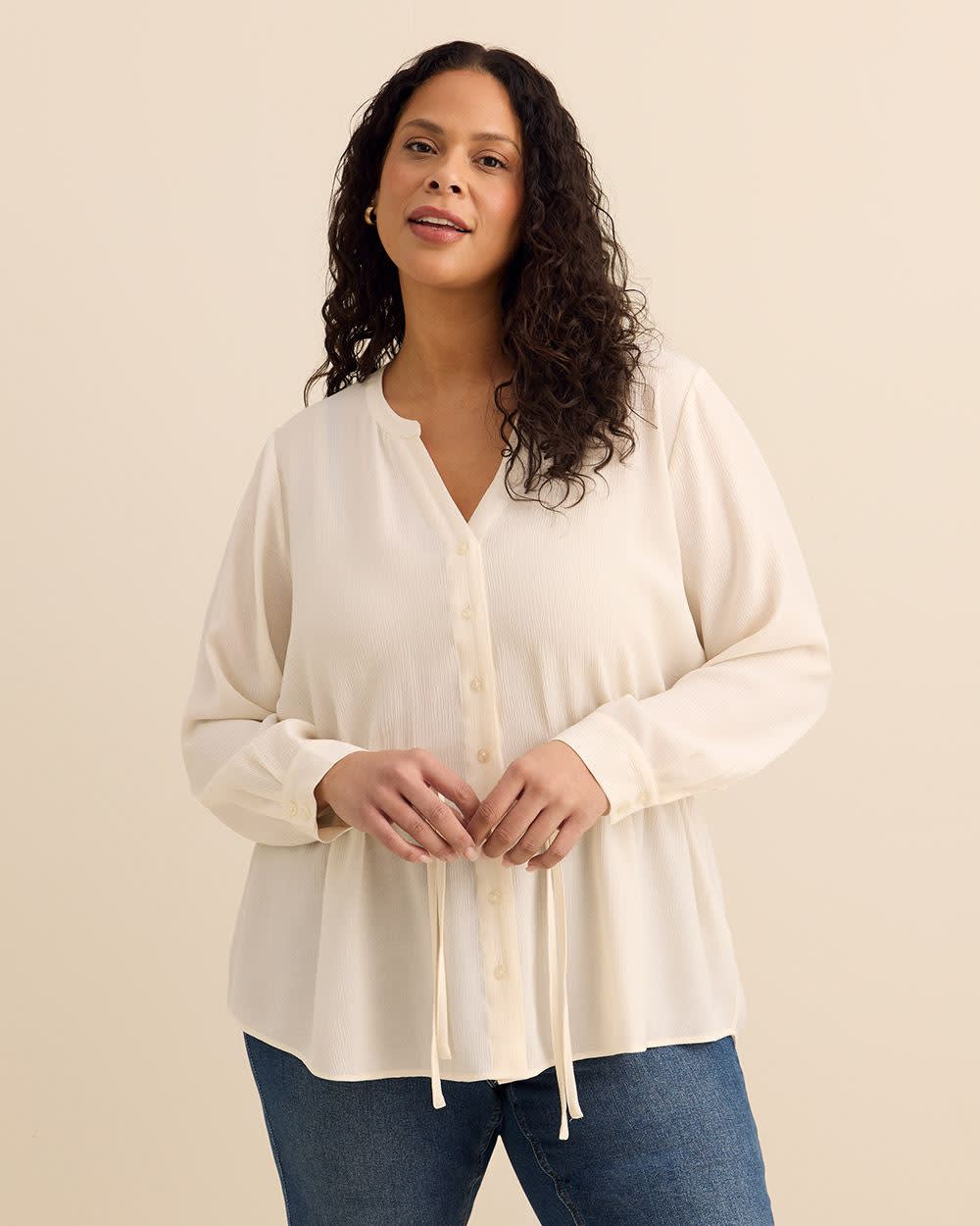 Chemisier avec cordon de serrage à la taille