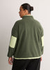 Short Polar Fleece Jacket with Contrast Trim - Active Zone