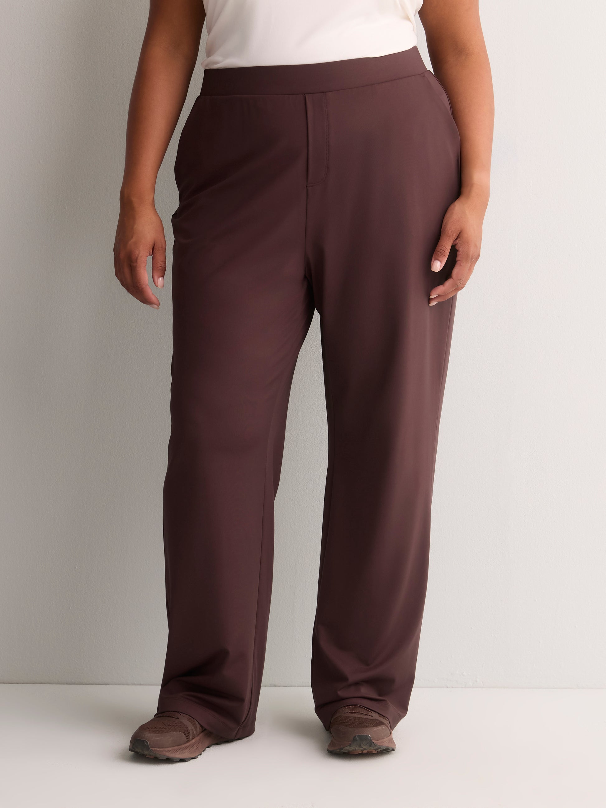Brown Hybrid Straight Pull-On Pant - Active Zone