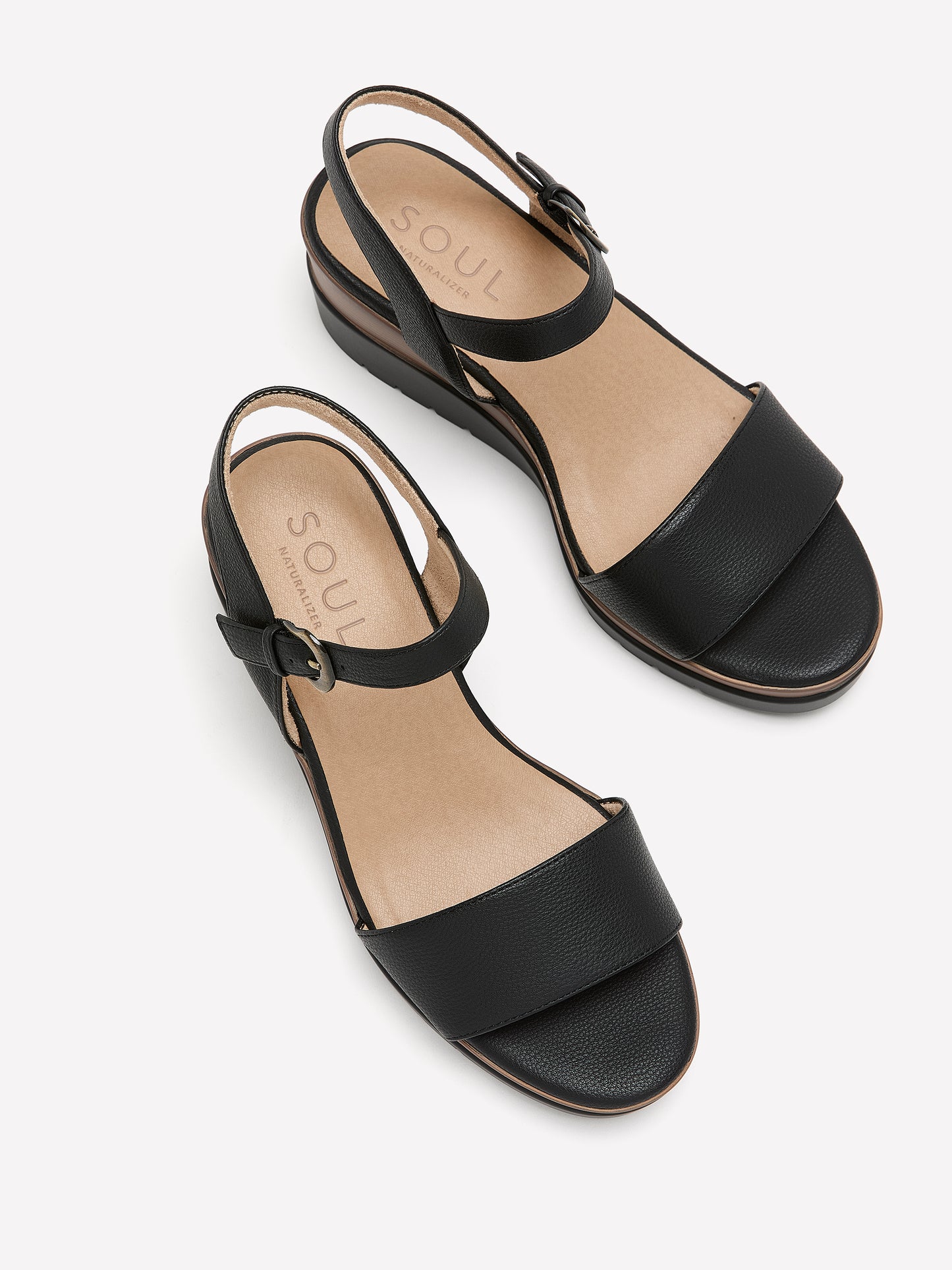 Sandale compensée Graciela avec boucle ajustable, pied large - Naturalizer