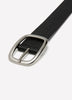 Black Leather Denim Belt
