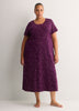 Printed Long Short-Sleeve Sleepshirt - tiVOGLIO