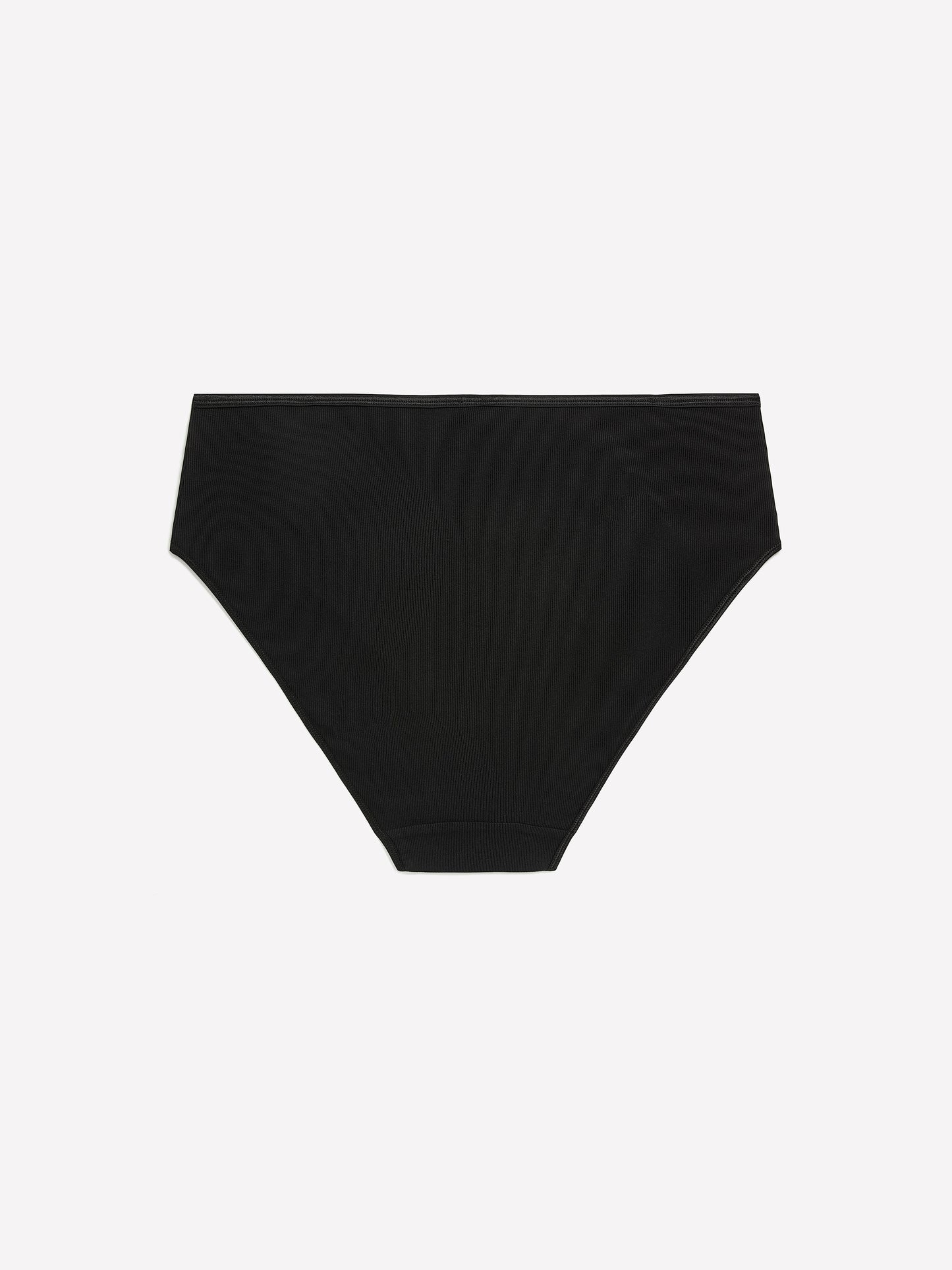 Black High-Cut Ribbed Knit Brief - tiVOGLIO