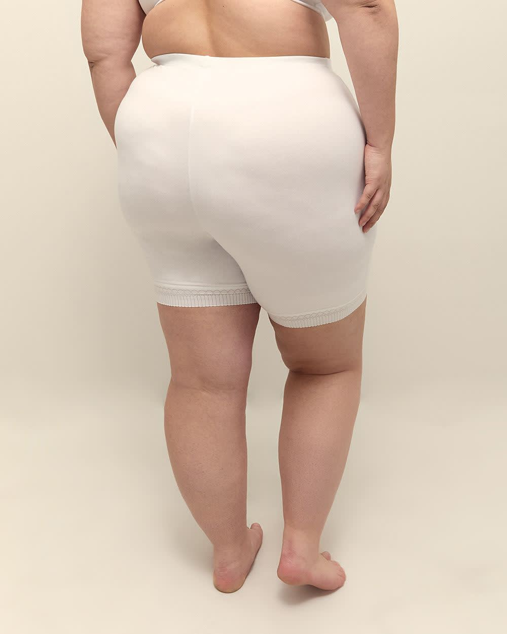 Long Leg Jersey Brief With Lace Trim - tiVOGLIO