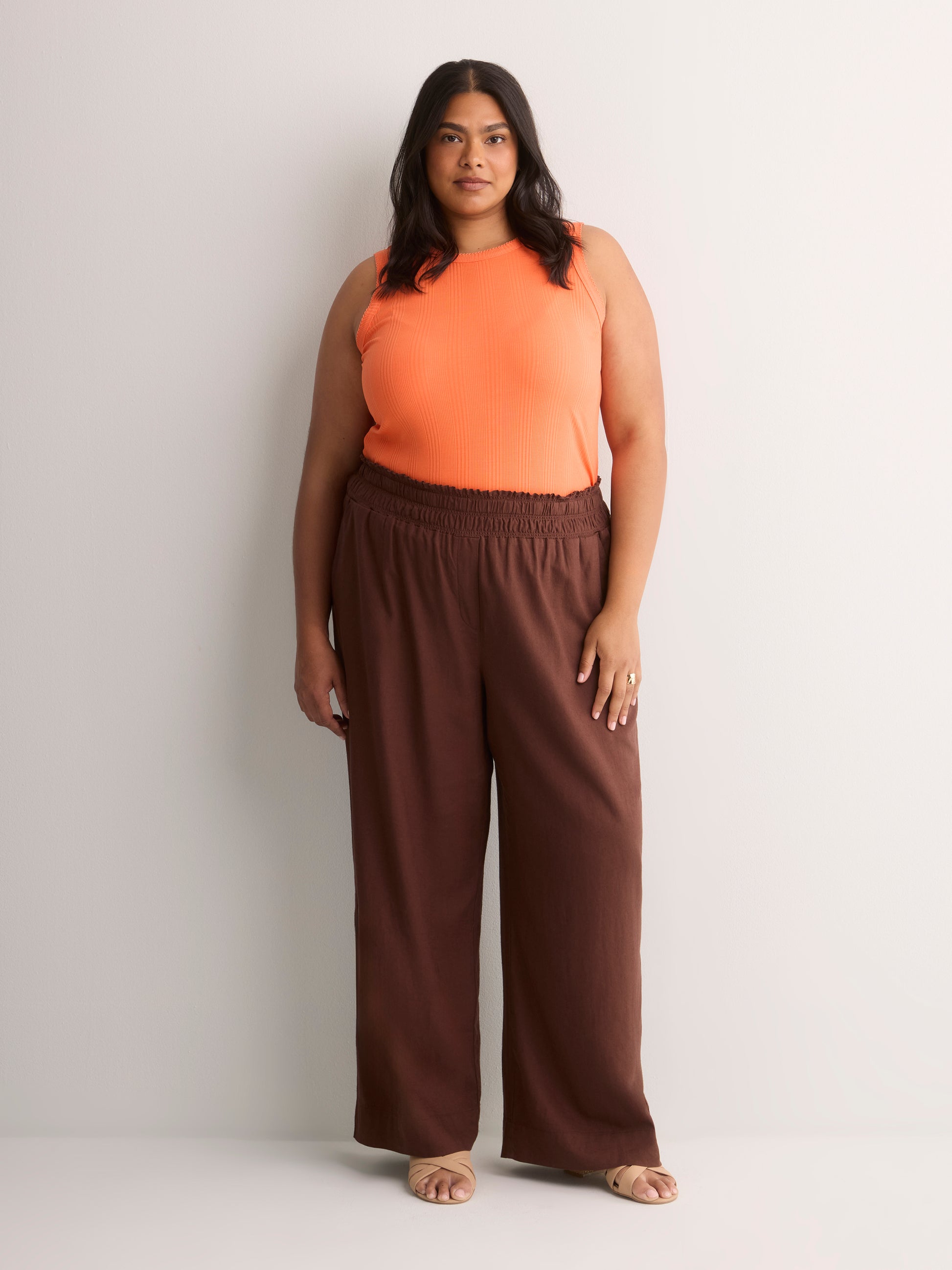 Ribbed Knit Fitted Tank Top