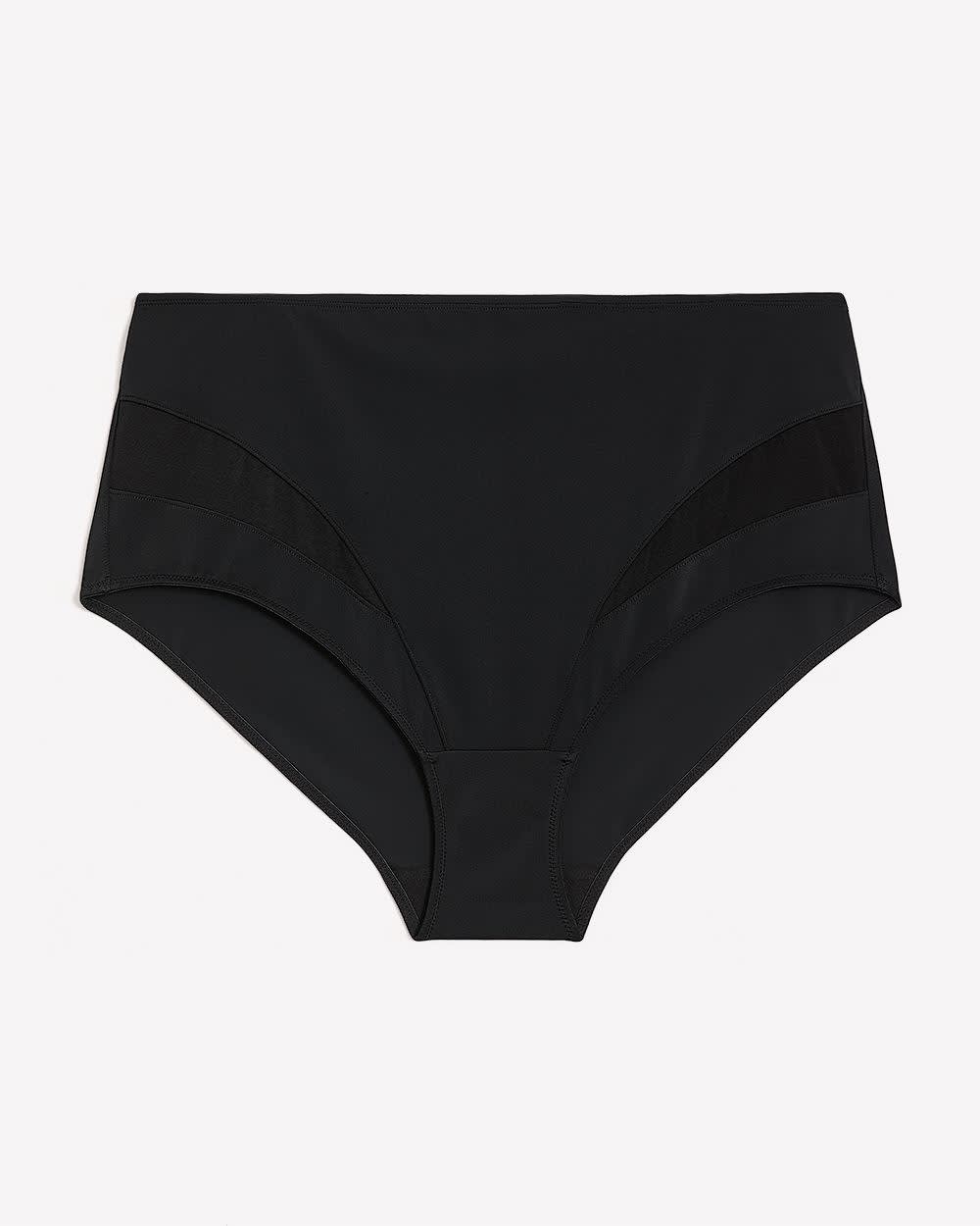 Culotte à maintien léger en microfibre avec insertions en mailles - Déesse Collection