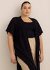 Relaxed-Fit Short-Sleeve Crochet Tunic Cardigan