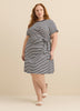 Responsible, Striped Short-Sleeve Dress with Knot